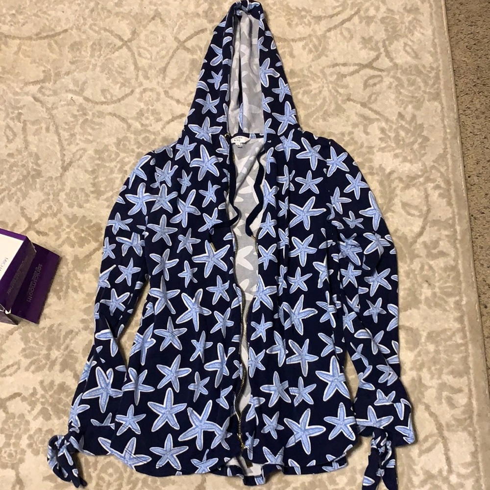 Crown and ivy hooded zip up jacket